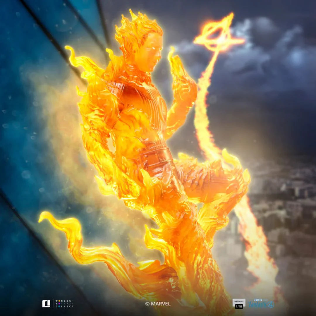 Human Torch Art Scale Statue By Iron Studios
