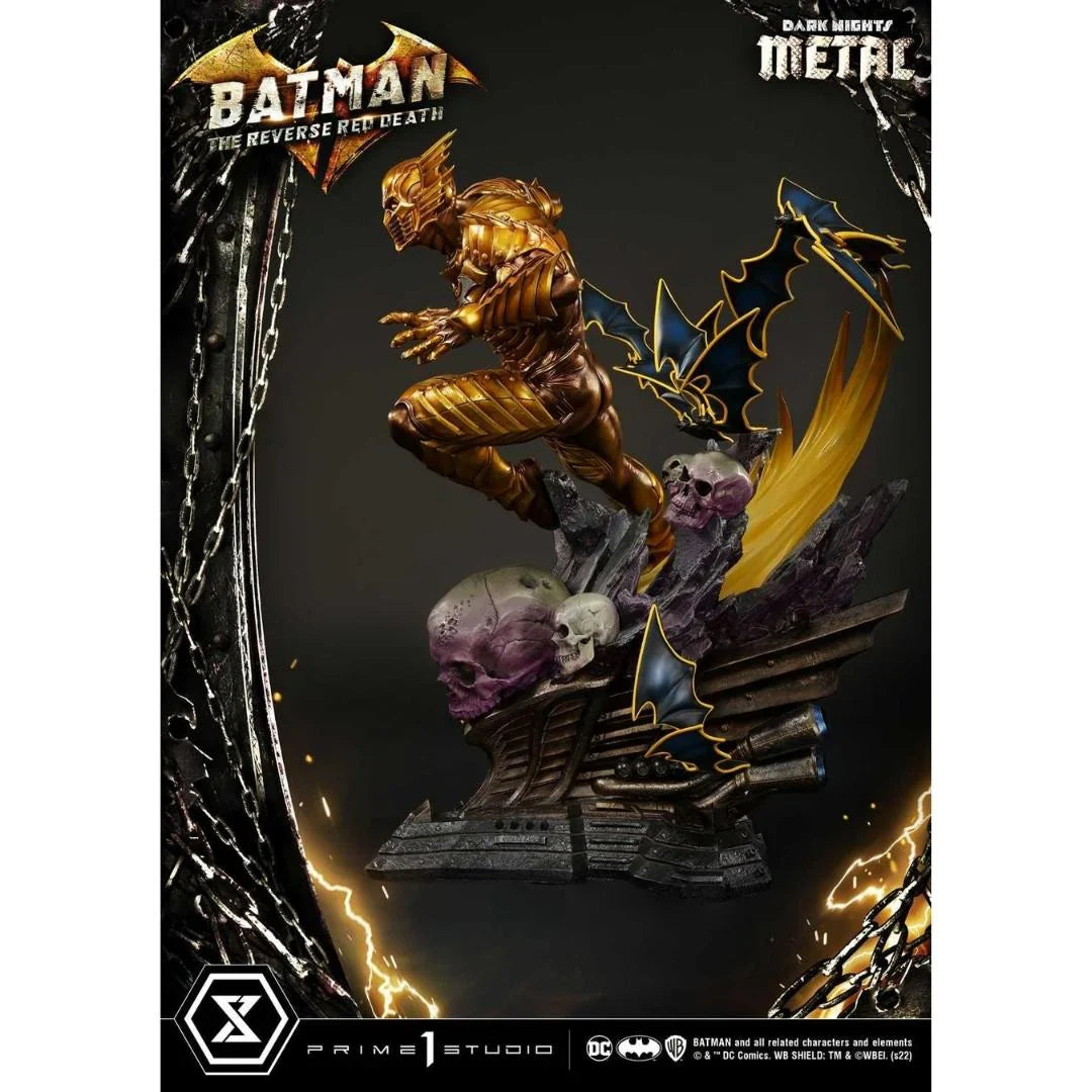 The Reverse Red Death DC Dark Knights Metal Statue by Prime 1 Studio