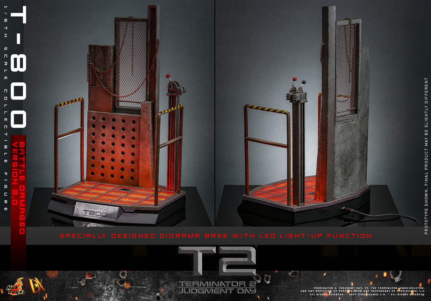 T-800 (BATTLE DAMAGED VERSION 2.0) Sixth Scale Figure by Hot Toys